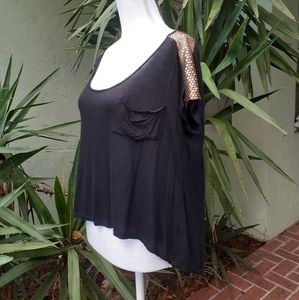 Black Gold Hi Lo Tshirt